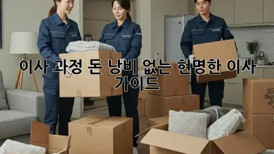 이사 과정: 돈 낭비 없는 현명한 이사 가이드