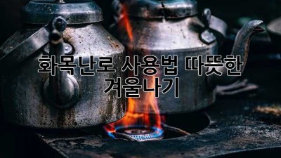 화목난로 사용법: 따뜻한 겨울나기