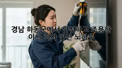경남 하동군에서 안전하고 조용한 이사, 이사 안전 노하우!