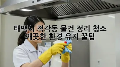 태백시 적각동 물건 정리 청소, 깨끗한 환경 유지 꿀팁!